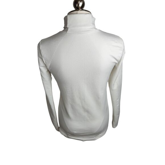 Athleta Flurry Blizzard Rib Turtleneck Womens Size Small White Top Long Sleeve - Picture 6 of 9